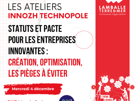 Atelier de la Technopole : Statuts et pactes pour les entreprises innovantes