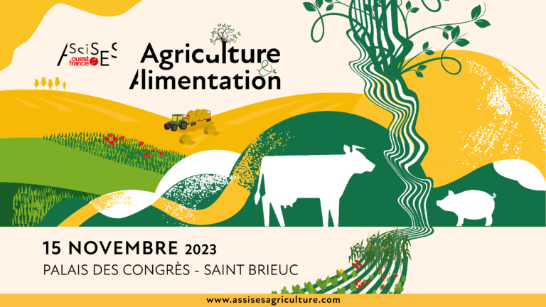 affiche des Assises Agriculture & Alimentation 2023 organisées avec Ouest France